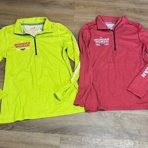 2 lightweight DC Comics Wonder Woman Long Sleeve Polo Tees never worn XS